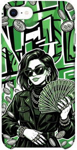 Чехол Money woman green для iPhone SE (2020)