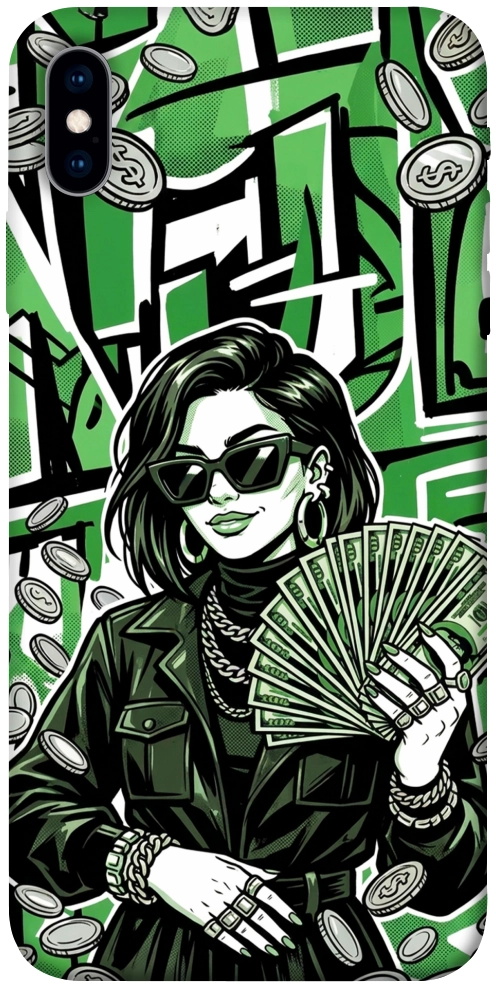 Чохол Money woman green для iPhone X