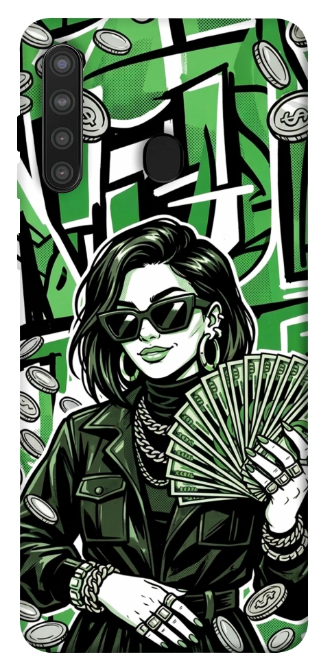 Чехол Money woman green для Galaxy A21