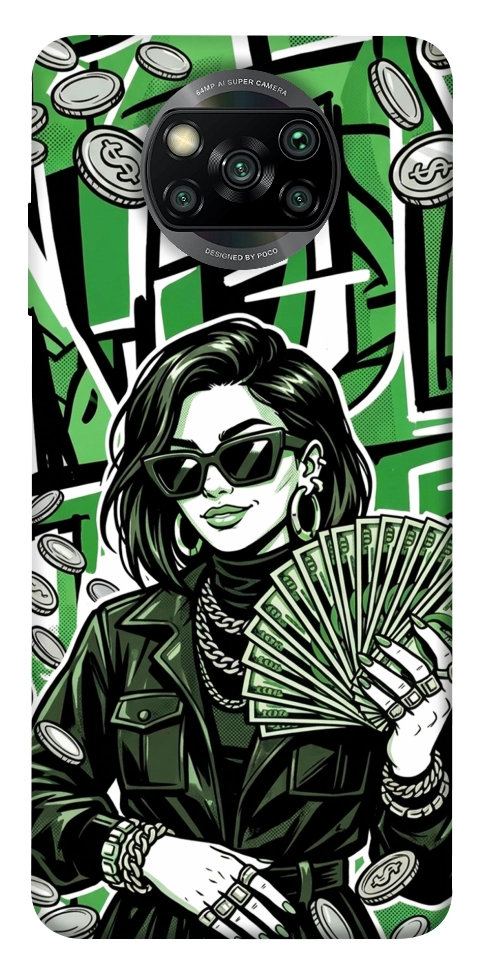 Чехол Money woman green для Xiaomi Poco X3 NFC