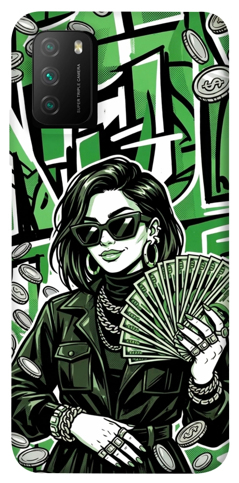Чехол Money woman green для Xiaomi Poco M3