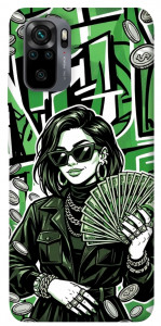 Чехол Money woman green для Xiaomi Redmi Note 10