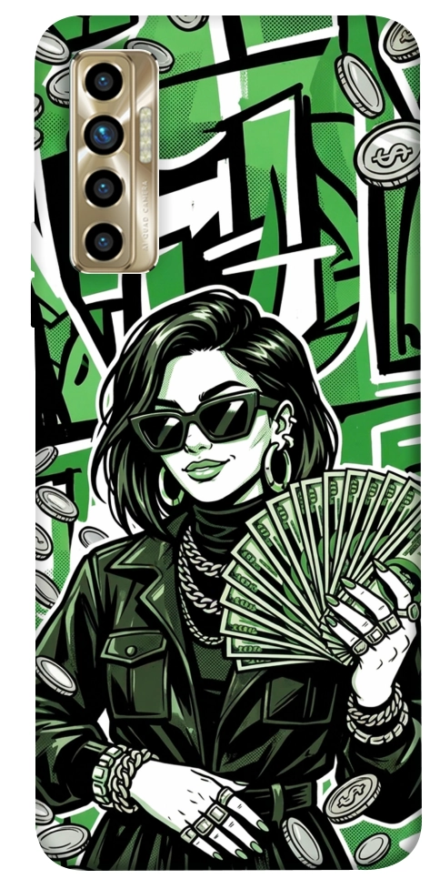 Чехол Money woman green для TECNO Camon 17P