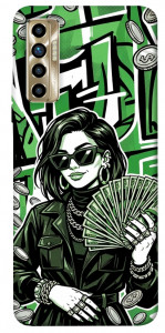 Чехол Money woman green для TECNO Camon 17P