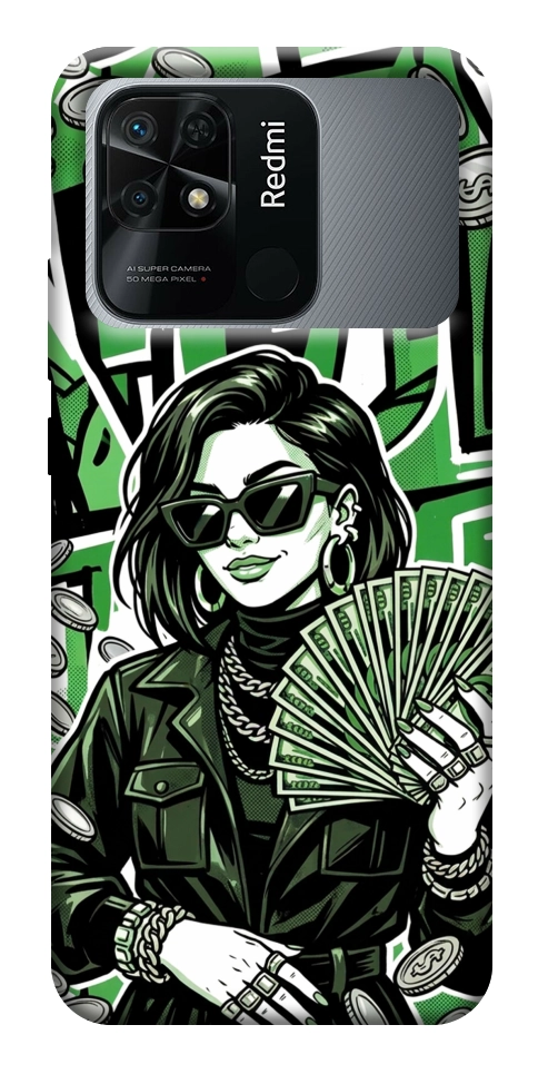 Чехол Money woman green для Xiaomi Redmi 10C