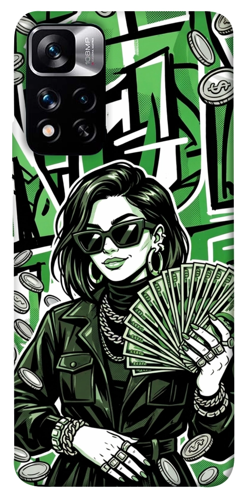 Чехол Money woman green для Xiaomi Redmi Note 11 5G