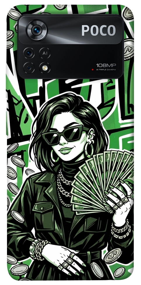 Чехол Money woman green для Xiaomi Poco X4 Pro