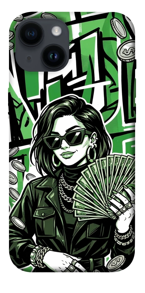 Чехол Money woman green для iPhone 14