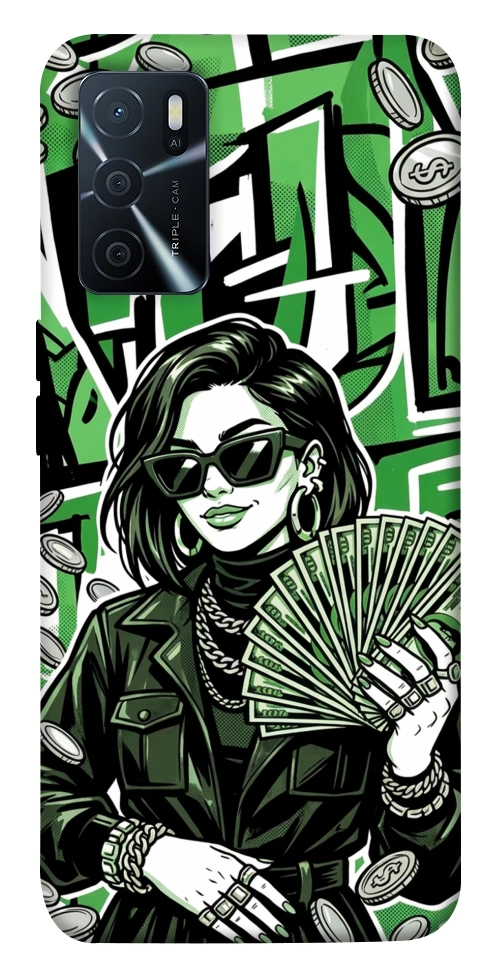 Чехол Money woman green для Oppo A16