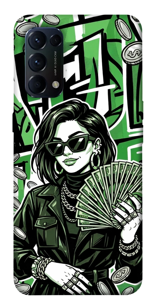 Чохол Money woman green для Oppo Reno 5 4G