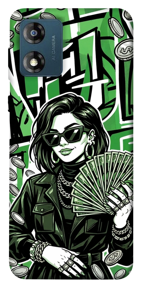 Чехол Money woman green для Motorola Moto E13