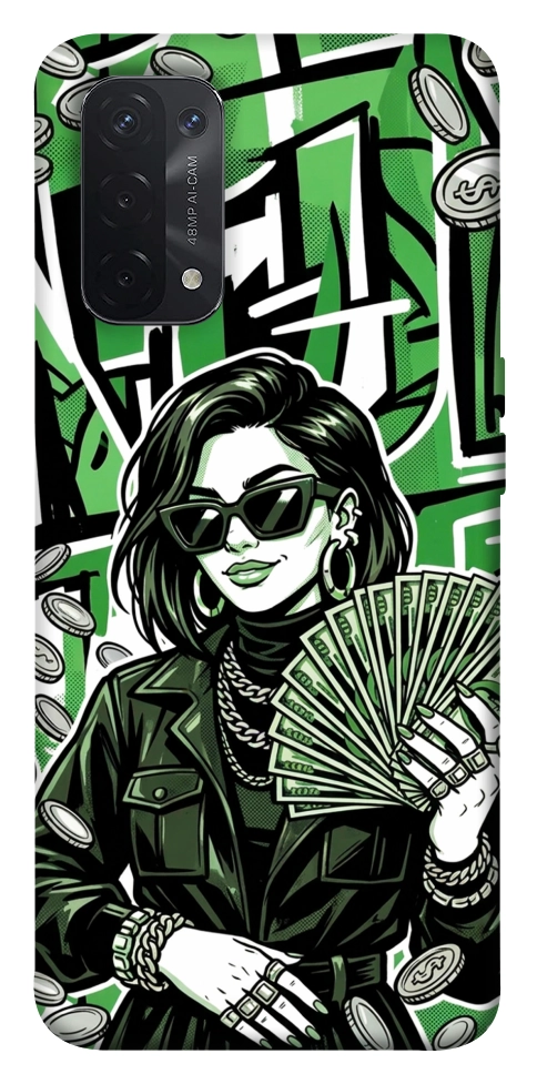 Чехол Money woman green для Oppo A74 5G
