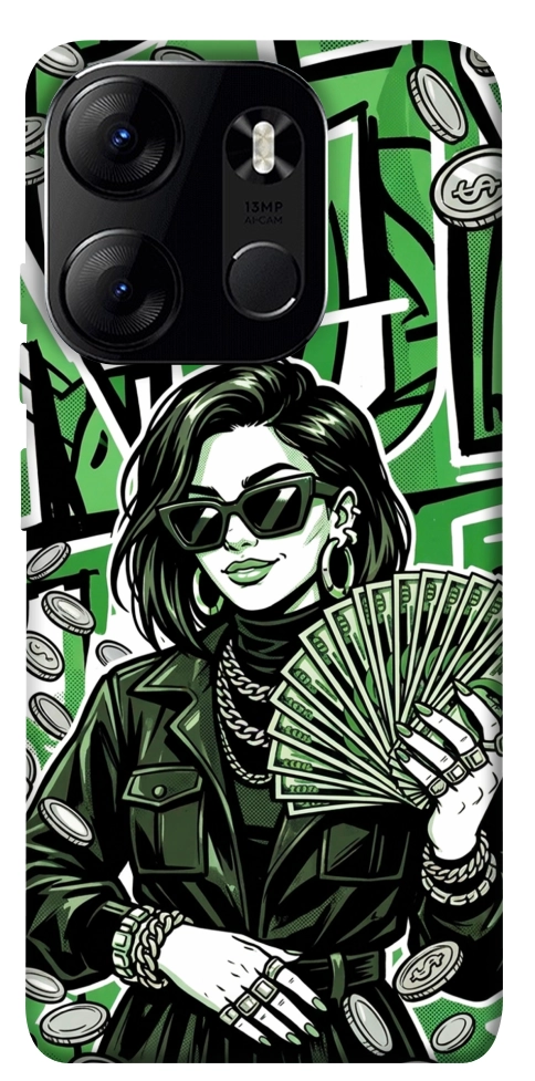 Чохол Money woman green для Tecno Spark Go 2023
