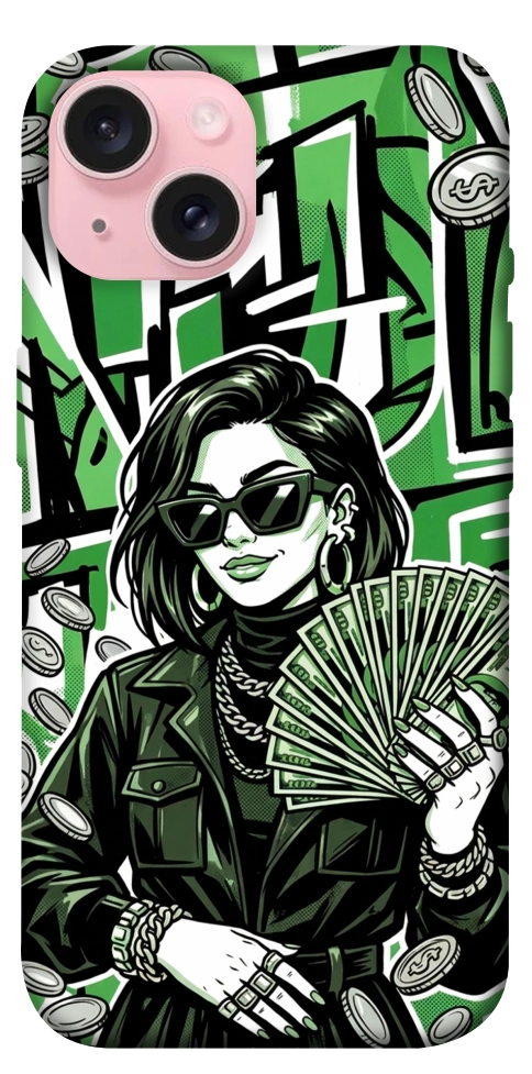 Чехол Money woman green для iPhone 15