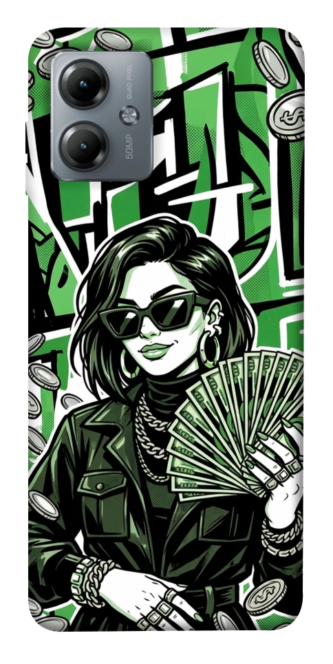 Чохол Money woman green для Motorola Moto G14