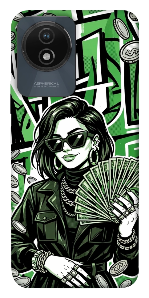 Чехол Money woman green для Vivo Y02