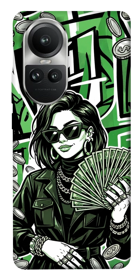 Чехол Money woman green для Oppo Reno 10