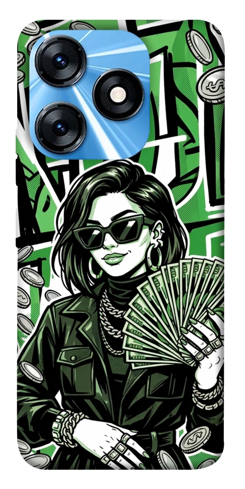 Чехол Money woman green для TECNO Spark 10