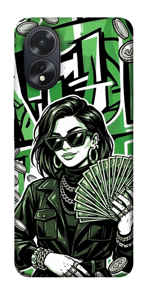 Чехол Money woman green для Oppo A38