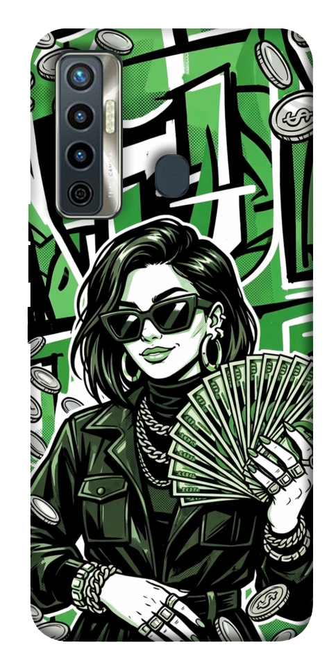 Чехол Money woman green для TECNO Camon 17