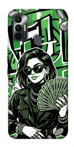 Чохол Money woman green для TECNO Spark 7