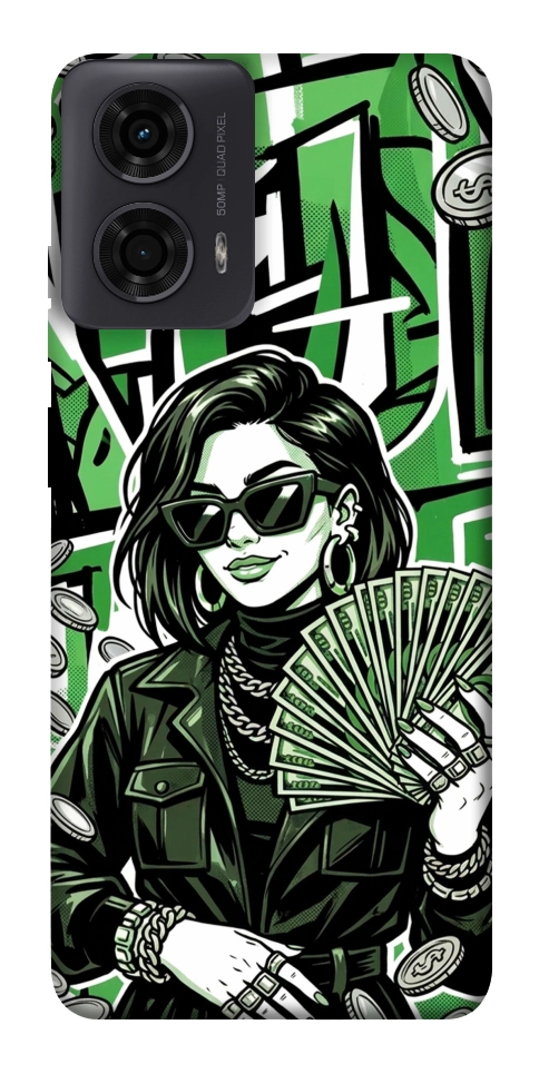 Чохол Money woman green для Motorola Moto G04
