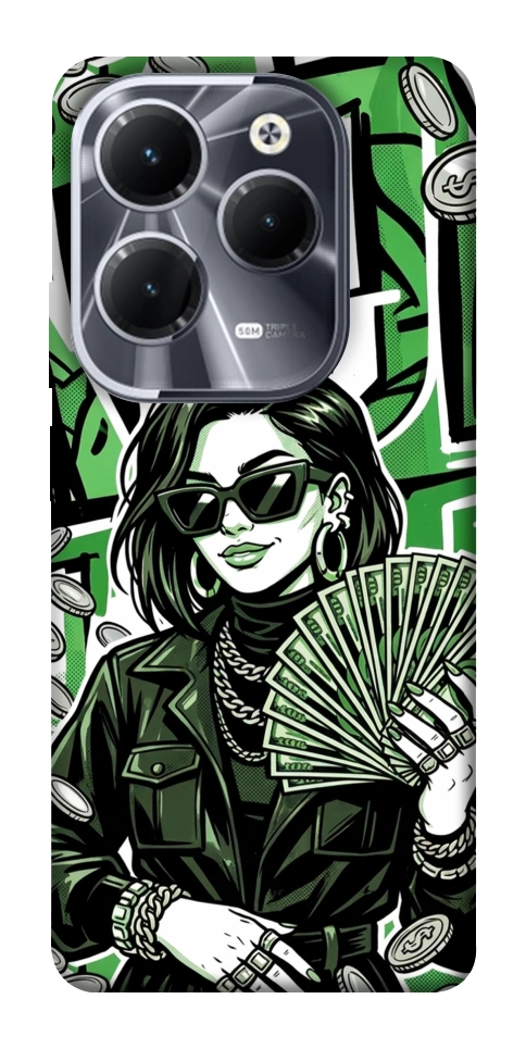 Чехол Money woman green для Infinix Hot 40