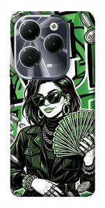 Чехол Money woman green для Infinix Hot 40