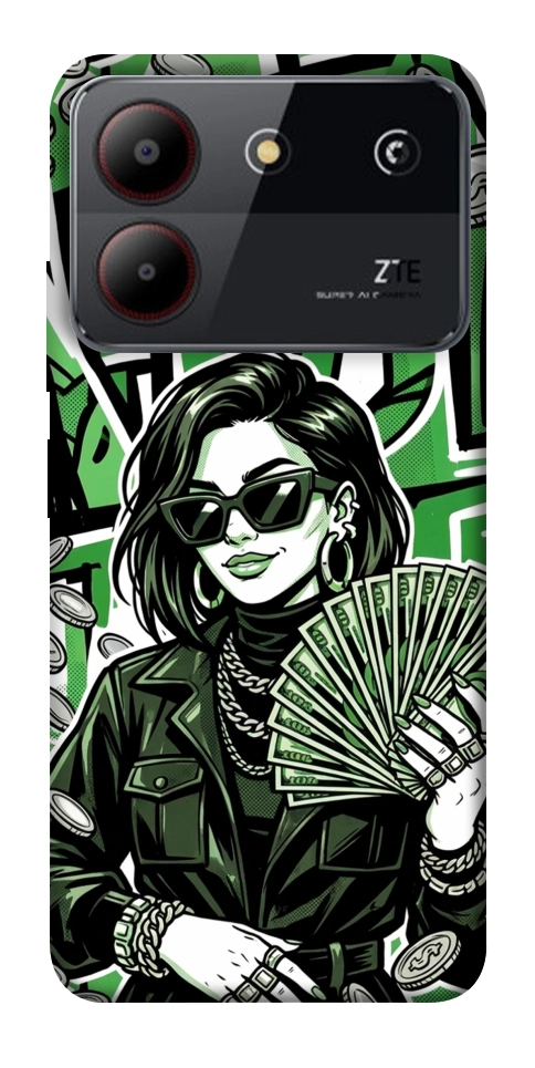 Чехол Money woman green для ZTE Blade A54 4G
