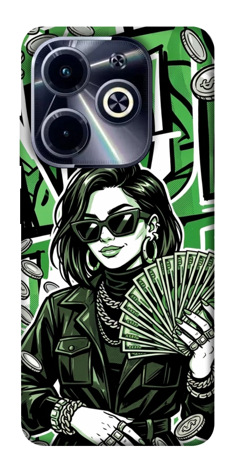 Чехол Money woman green для Infinix Hot 40i