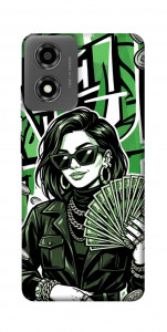 Чехол Money woman green для Motorola Moto E14