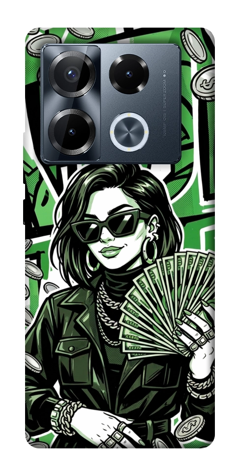 Чехол Money woman green для Infinix Note 40 Pro 4G