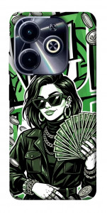Чохол Money woman green для TECNO Spark Go 2024