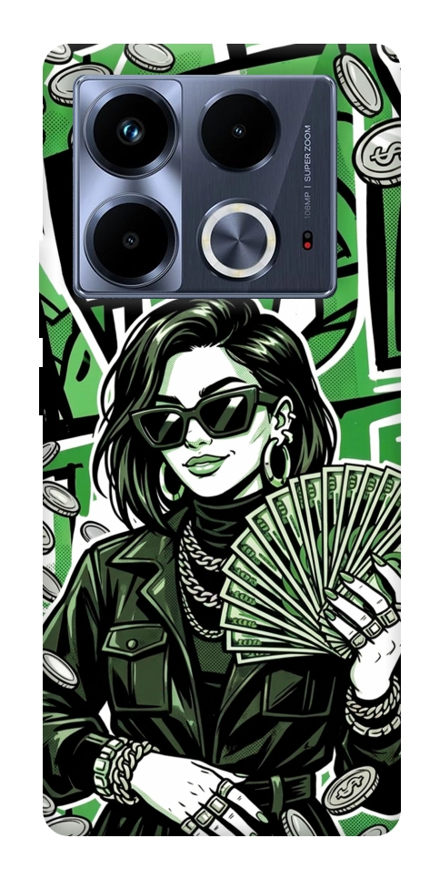 Чехол Money woman green для Infinix Note 40 4G
