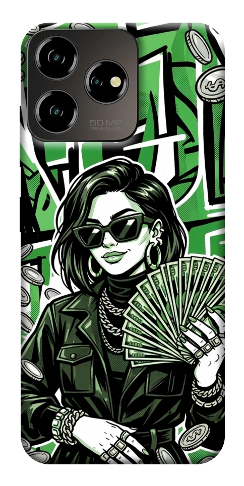 Чехол Money woman green для ZTE Blade V50 Design 4G