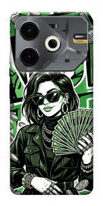 Чехол Money woman green для TECNO Pova 6 Neo (LI6)