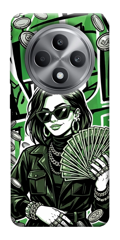 Чехол Money woman green для Oppo Reno 12 F 4G