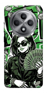 Чехол Money woman green для Oppo Reno 12 F 4G