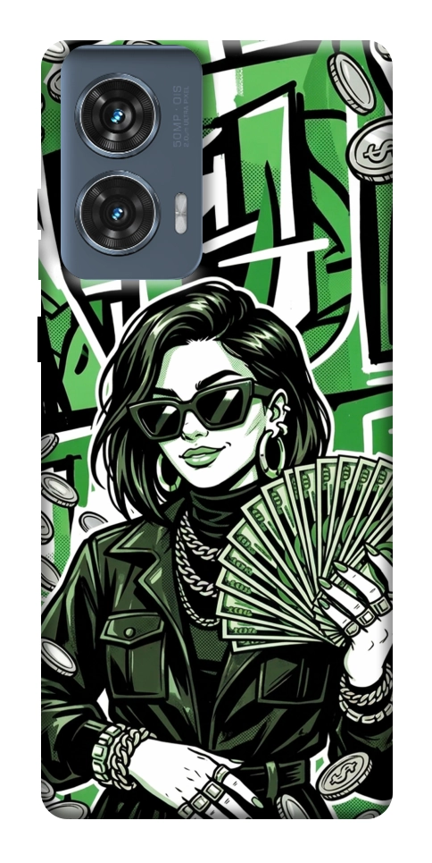 Чехол Money woman green для Motorola Edge 50 Fusion