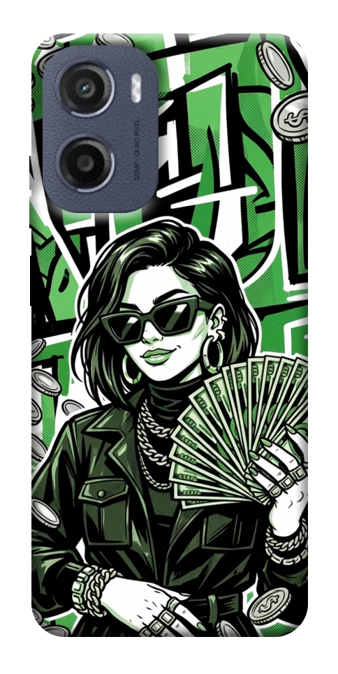 Чехол Money woman green для Motorola Moto E15