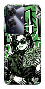 Чехол Money woman green для Realme Note 60x