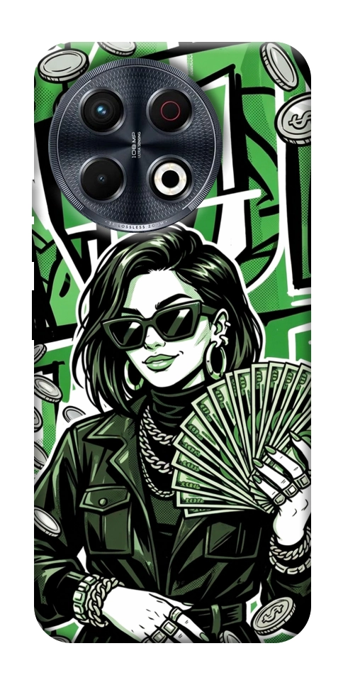 Чехол Money woman green для TECNO Spark 30 Pro (KL7)