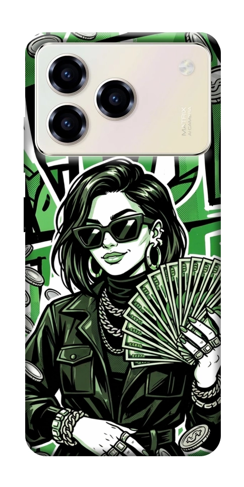 Чехол Money woman green для ZTE Blade A76 4G
