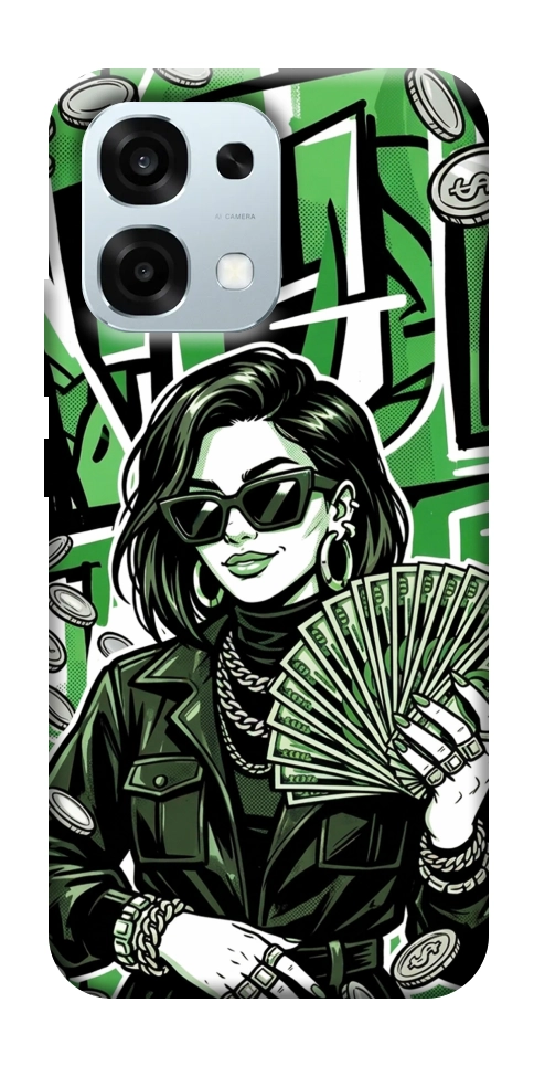 Чохол Money woman green для Oppo A6 Pro