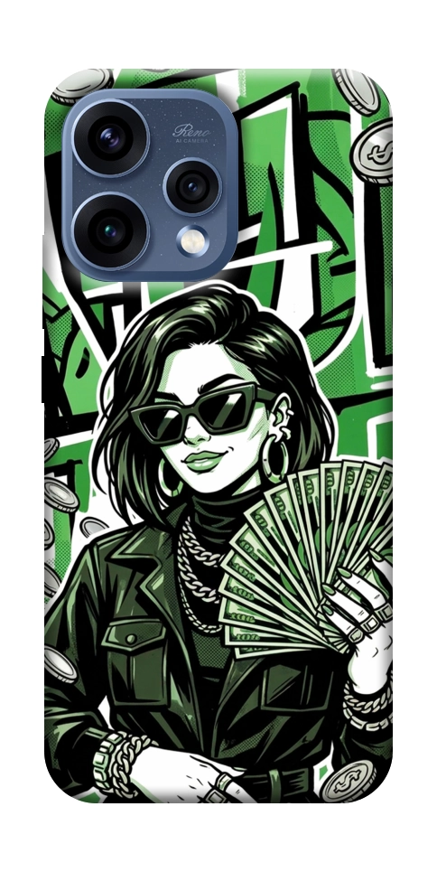 Чехол Money woman green для Oppo Reno 15