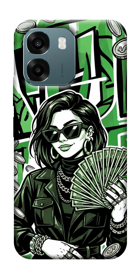 Чехол Money woman green для Oppo A6
