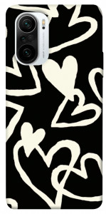 Чохол Black and white hearts для Xiaomi Mi 11i
