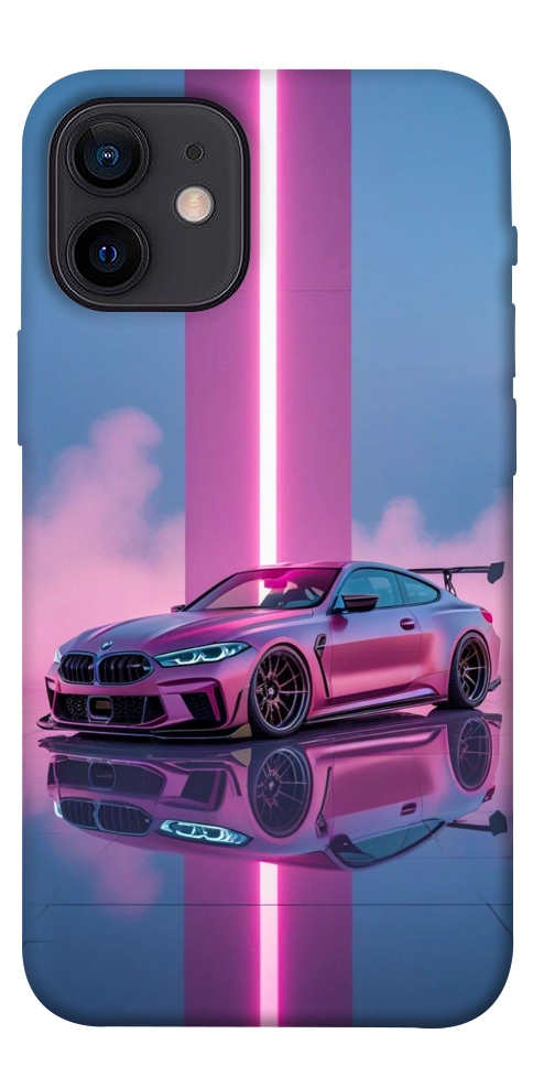 Чохол Pink neon car для iPhone 12 mini