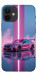 Чохол Pink neon car для iPhone 12 mini