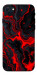 Чехол Black red marble для iPhone SE (2022)
